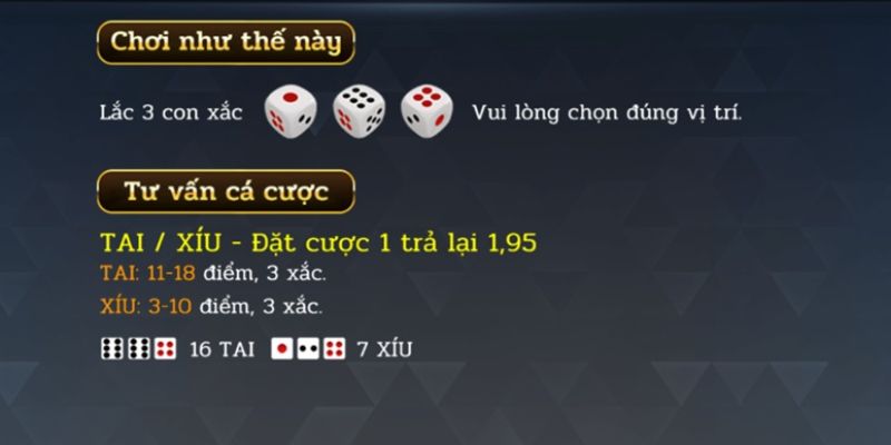 Luật chơi của game cá cược Tài Xỉu MD5